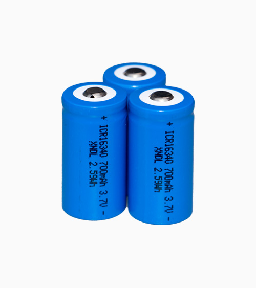 ICR16340 700mAh尖头锂电池